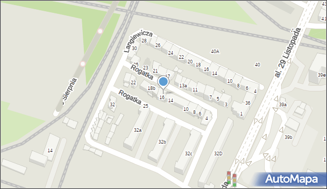 Kraków, Rogatka, 18a, mapa Krakowa