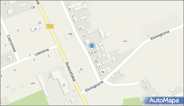 Kraszew, Rokicińska, 11, mapa Kraszew