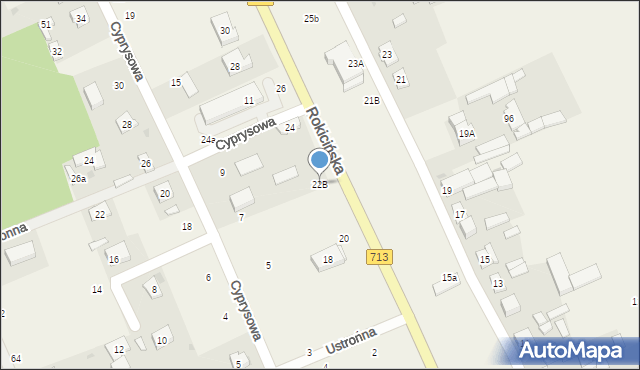 Kraszew, Rokicińska, 22B, mapa Kraszew