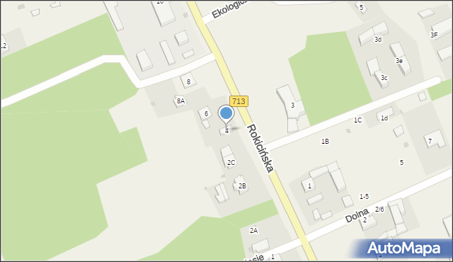 Kraszew, Rokicińska, 4, mapa Kraszew