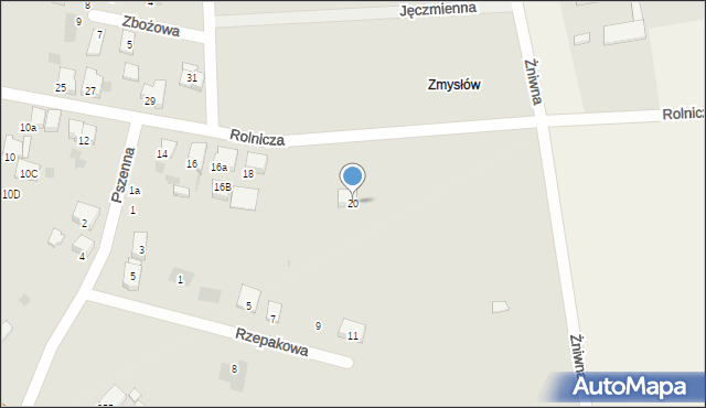 Krotoszyn, Rolnicza, 20, mapa Krotoszyna