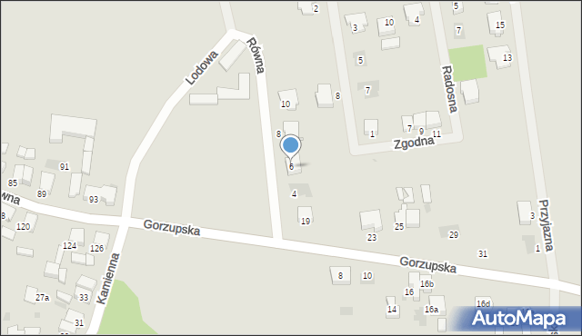 Krotoszyn, Równa, 6, mapa Krotoszyna