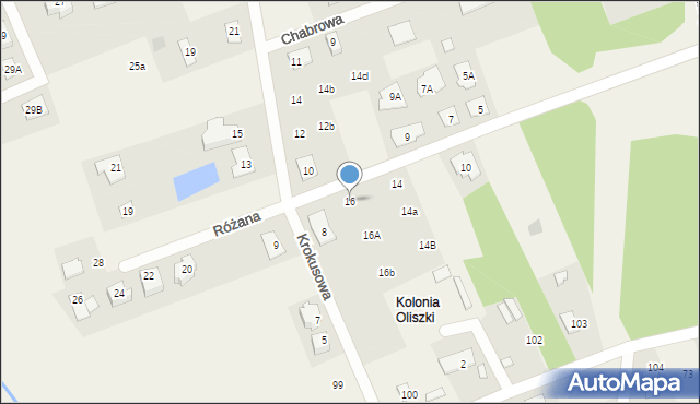 Krupniki, Różana, 16, mapa Krupniki