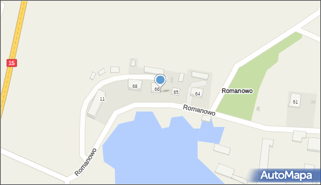 Krzemieniewo, Romanowo, 67, mapa Krzemieniewo