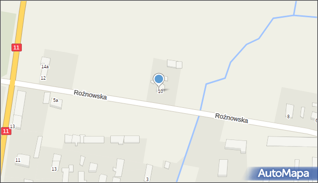 Krzywizna, Rożnowska, 3, mapa Krzywizna