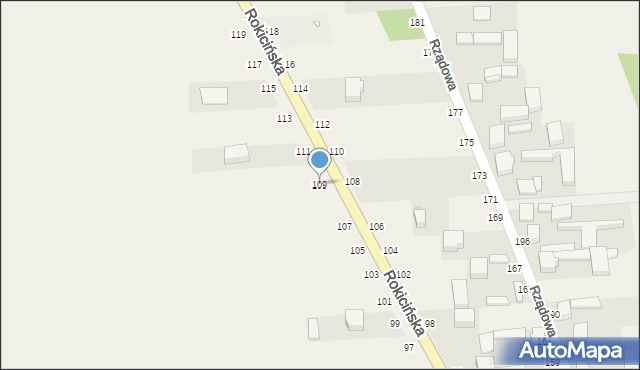 Kurowice, Rokicińska, 109, mapa Kurowice