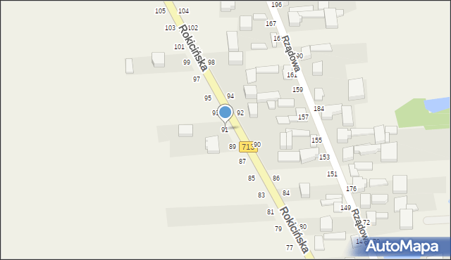 Kurowice, Rokicińska, 91, mapa Kurowice