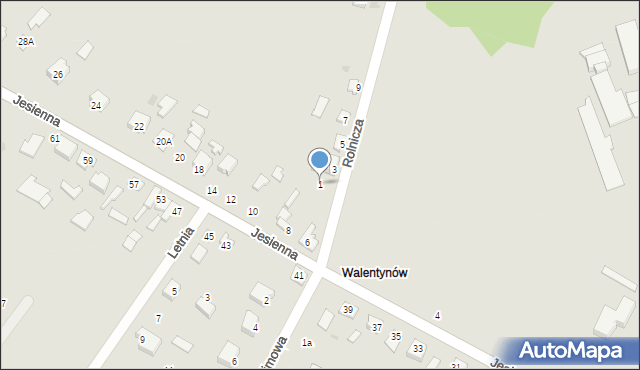 Kutno, Rolnicza, 1, mapa Kutno