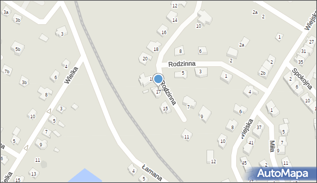 Kwidzyn, Rodzinna, 17, mapa Kwidzyn