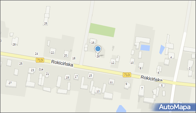 Łaznowska Wola, Rokicińska, 14, mapa Łaznowska Wola