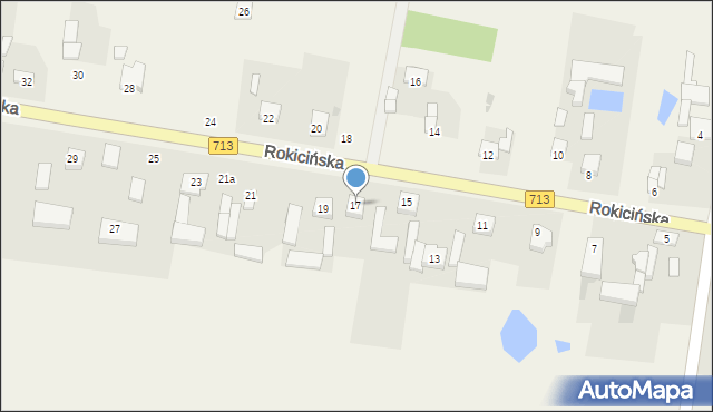 Łaznowska Wola, Rokicińska, 17, mapa Łaznowska Wola