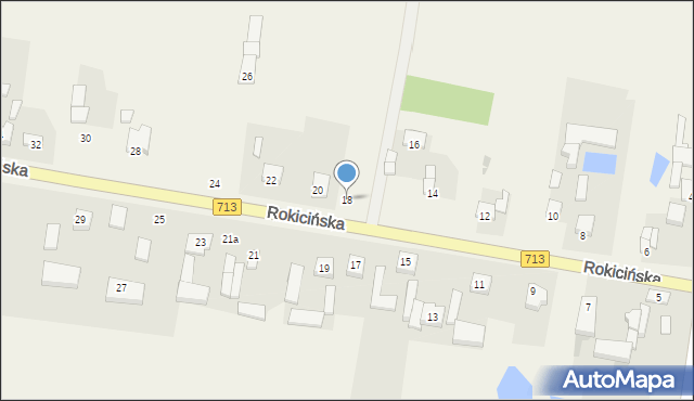 Łaznowska Wola, Rokicińska, 18, mapa Łaznowska Wola