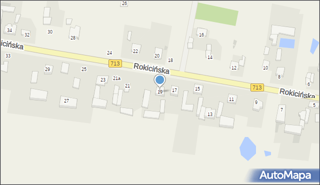 Łaznowska Wola, Rokicińska, 19, mapa Łaznowska Wola