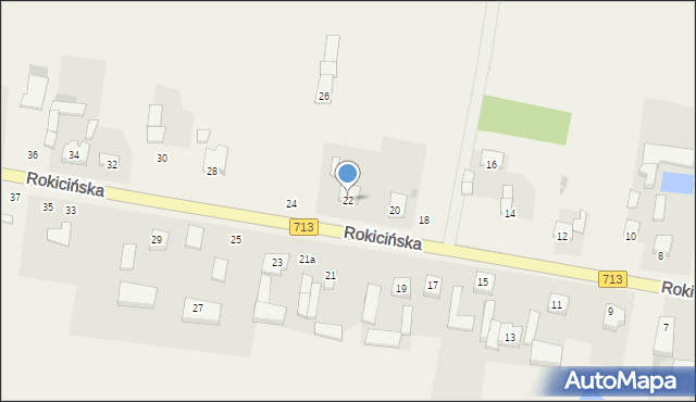 Łaznowska Wola, Rokicińska, 22, mapa Łaznowska Wola