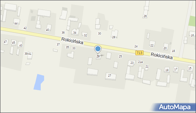Łaznowska Wola, Rokicińska, 29, mapa Łaznowska Wola
