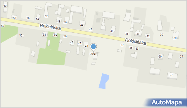 Łaznowska Wola, Rokicińska, 39/41, mapa Łaznowska Wola