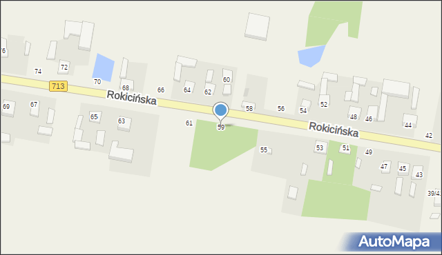 Łaznowska Wola, Rokicińska, 59, mapa Łaznowska Wola