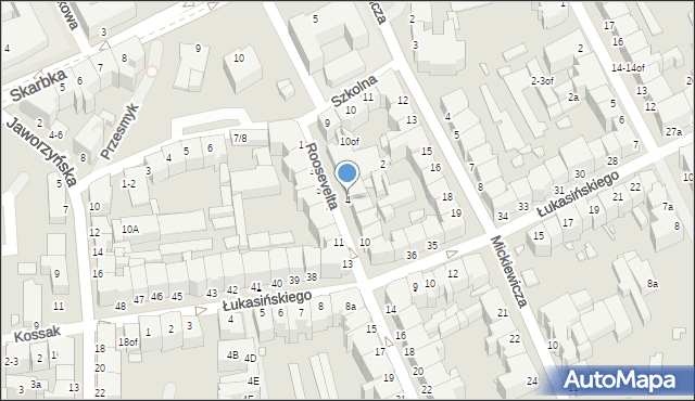 Legnica, Roosevelta Franklina Delano, 4, mapa Legnicy