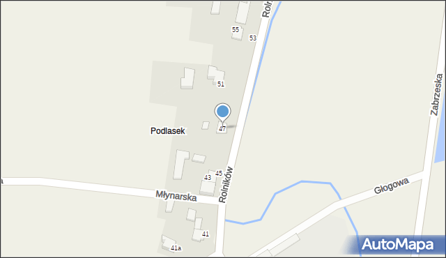 Ligota, Rolników, 47, mapa Ligota