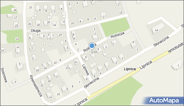 Lipnica, Rolnicza, 7, mapa Lipnica