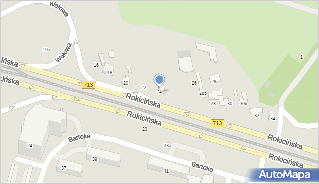 Łódź, Rokicińska, 24, mapa Łodzi