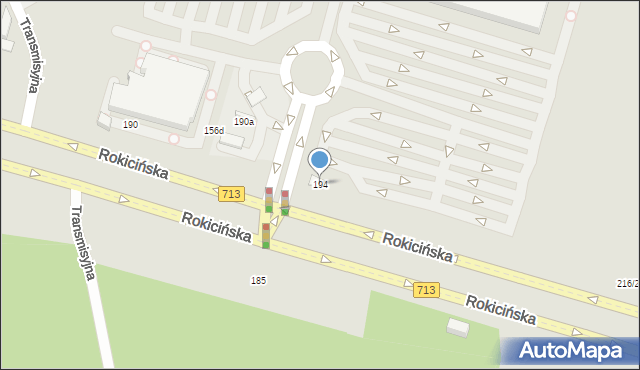 Łódź, Rokicińska, 194, mapa Łodzi