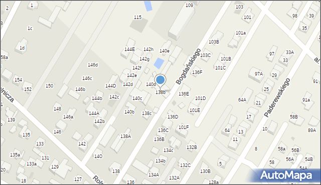 Łomianki, Rolnicza, 138b, mapa Łomianki