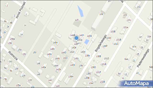 Łomianki, Rolnicza, 142f, mapa Łomianki