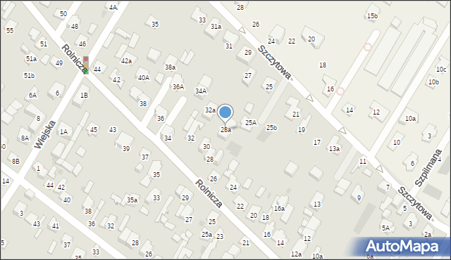 Łomianki, Rolnicza, 28a, mapa Łomianki