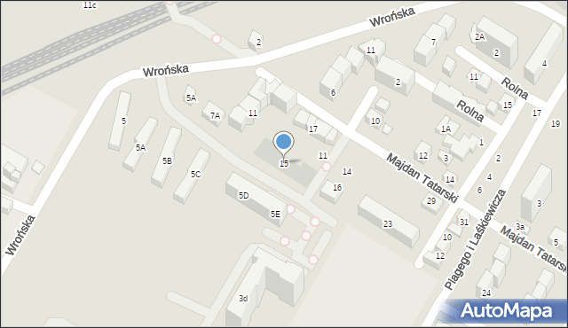 Lublin, Rozdroże, 15, mapa Lublina