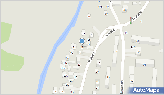 Lublin, Romera Eugeniusza, prof., 5, mapa Lublina