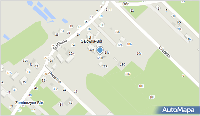 Lublin, Roślinna, 20b, mapa Lublina