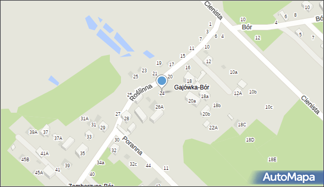 Lublin, Roślinna, 24, mapa Lublina