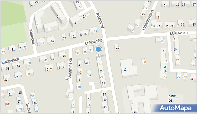 Lublin, Roztocze, 11, mapa Lublina