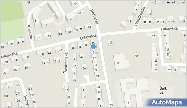 Lublin, Roztocze, 13, mapa Lublina