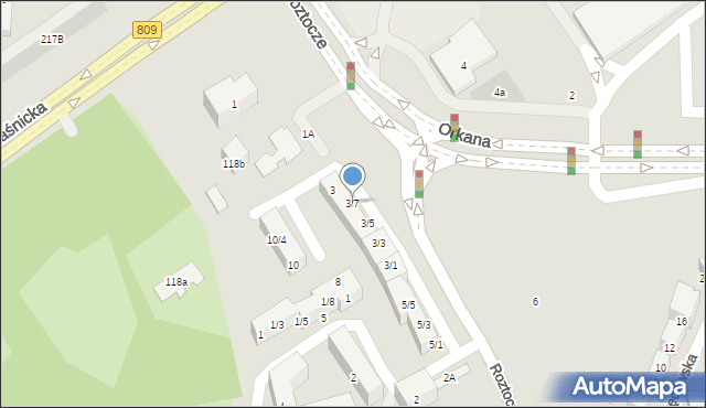 Lublin, Roztocze, 3/7, mapa Lublina