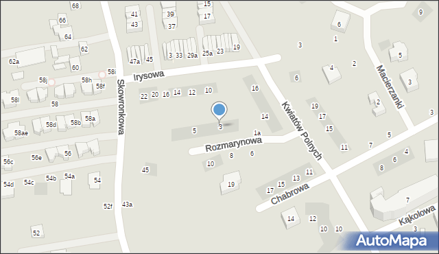 Lublin, Rozmarynowa, 3, mapa Lublina