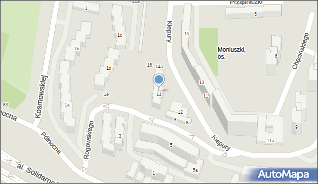 Lublin, Rogowskiego Michała Ludomira, 6, mapa Lublina