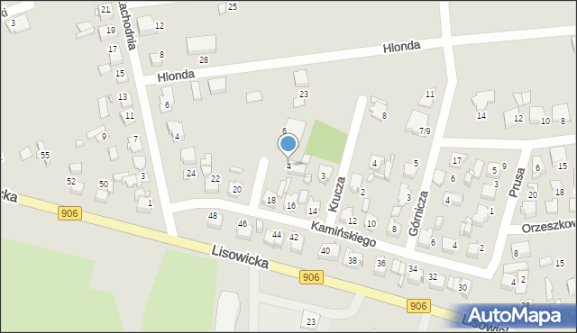 Lubliniec, Rolnicza, 4, mapa Lubliniec