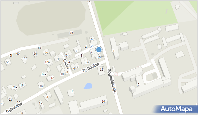 Łuków, Rogalińskiego Andrzeja, dr., 10, mapa Łuków