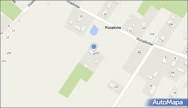 Maciejów, Rozalinów, 13, mapa Maciejów