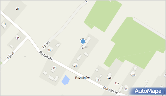 Maciejów, Rozalinów, 17, mapa Maciejów