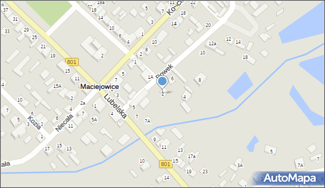 Maciejowice, Rowek, 2, mapa Maciejowice