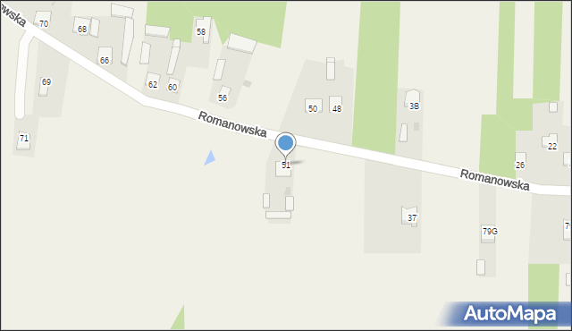 Maliszów, Romanowska, 51, mapa Maliszów