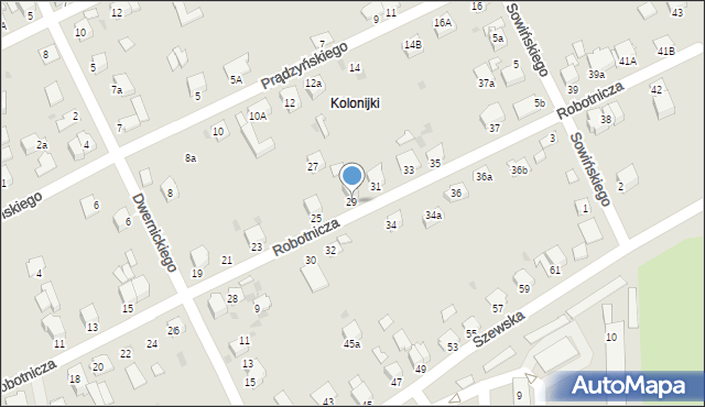 Miechów, Robotnicza, 29, mapa Miechów