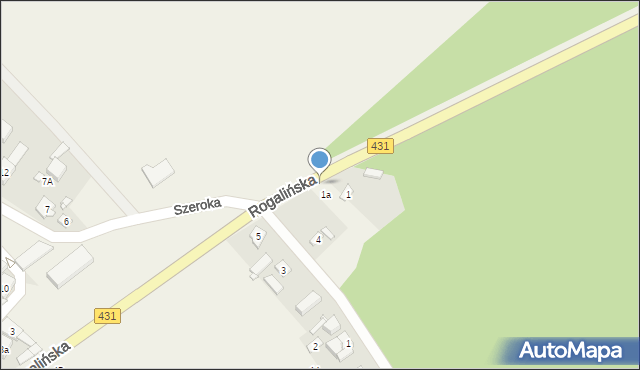 Mieczewo, Rogalińska, 2, mapa Mieczewo