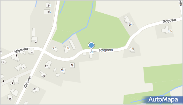 Międzyświeć, Rogowa, 41, mapa Międzyświeć