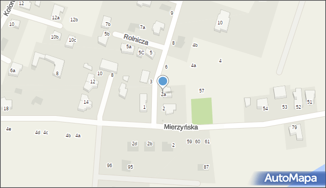 Mierzyn, Rolnicza, 2a, mapa Mierzyn