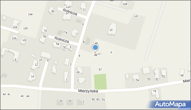 Mierzyn, Rolnicza, 4a, mapa Mierzyn