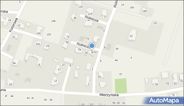 Mierzyn, Rolnicza, 5, mapa Mierzyn